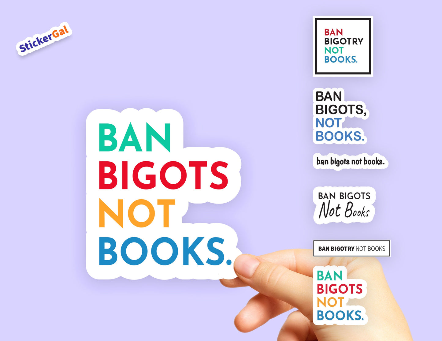 Ban Bigotry Not Books Sticker - Waterproof Laptop Decal