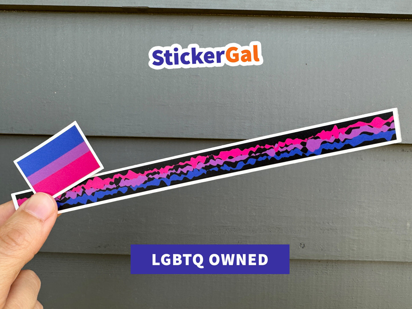 Bi Pride Stickers – Bisexual Pride Bumper Sticker Stripe | Subtle Car Decal