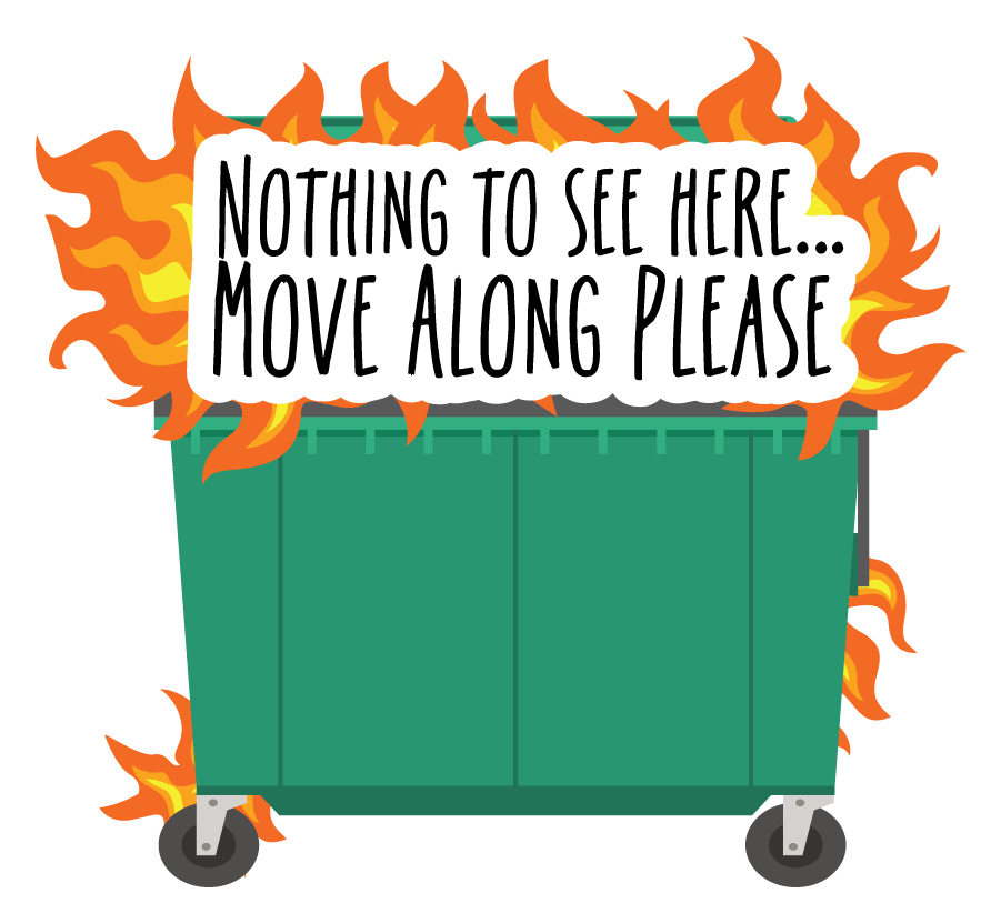 Dumpster Fire Sticker