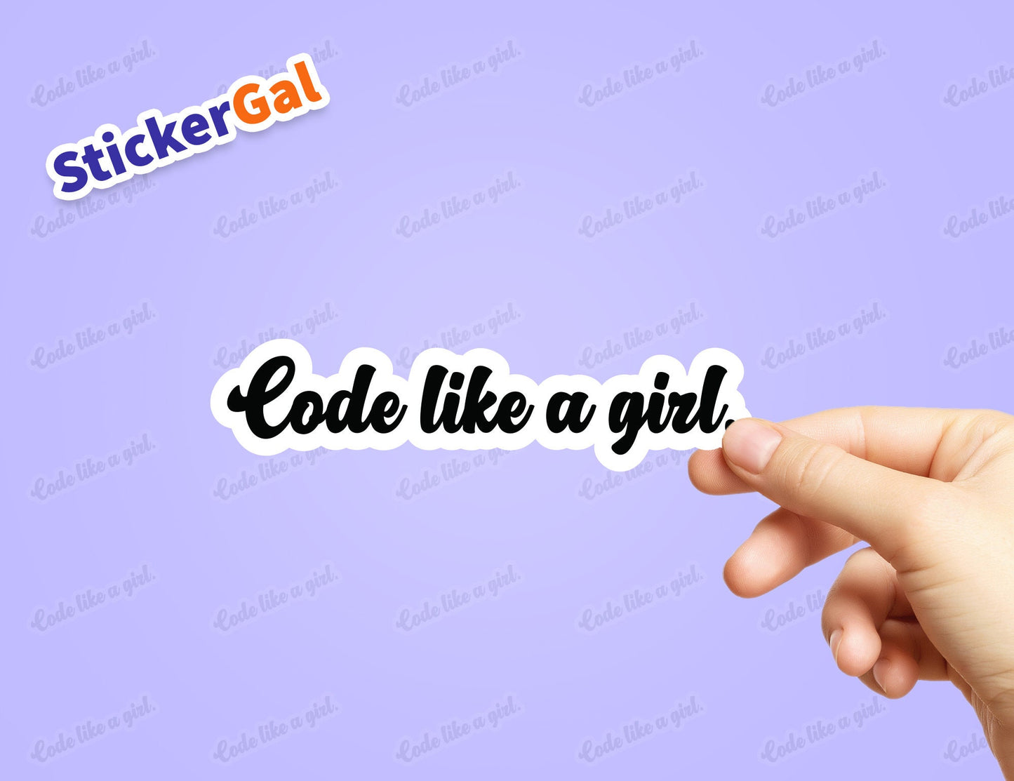 Code Like A Girl Sticker - Waterproof Vinyl Laptop Decal