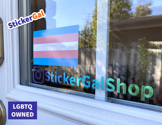 Trans Pride Flag Static Cling