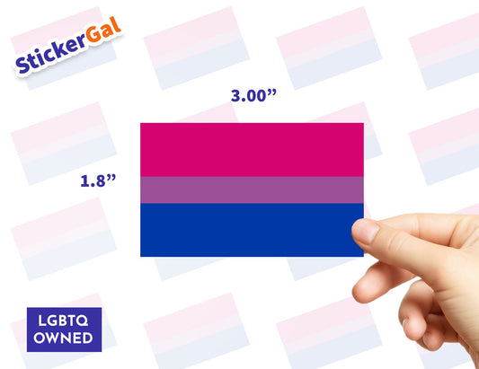 Bi Pride Flag Pride Sticker | Waterproof Bi Pride Decal