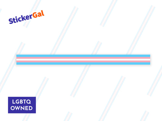 Transgender Pride Stripe Sticker | Subtle Car Bumper Decal