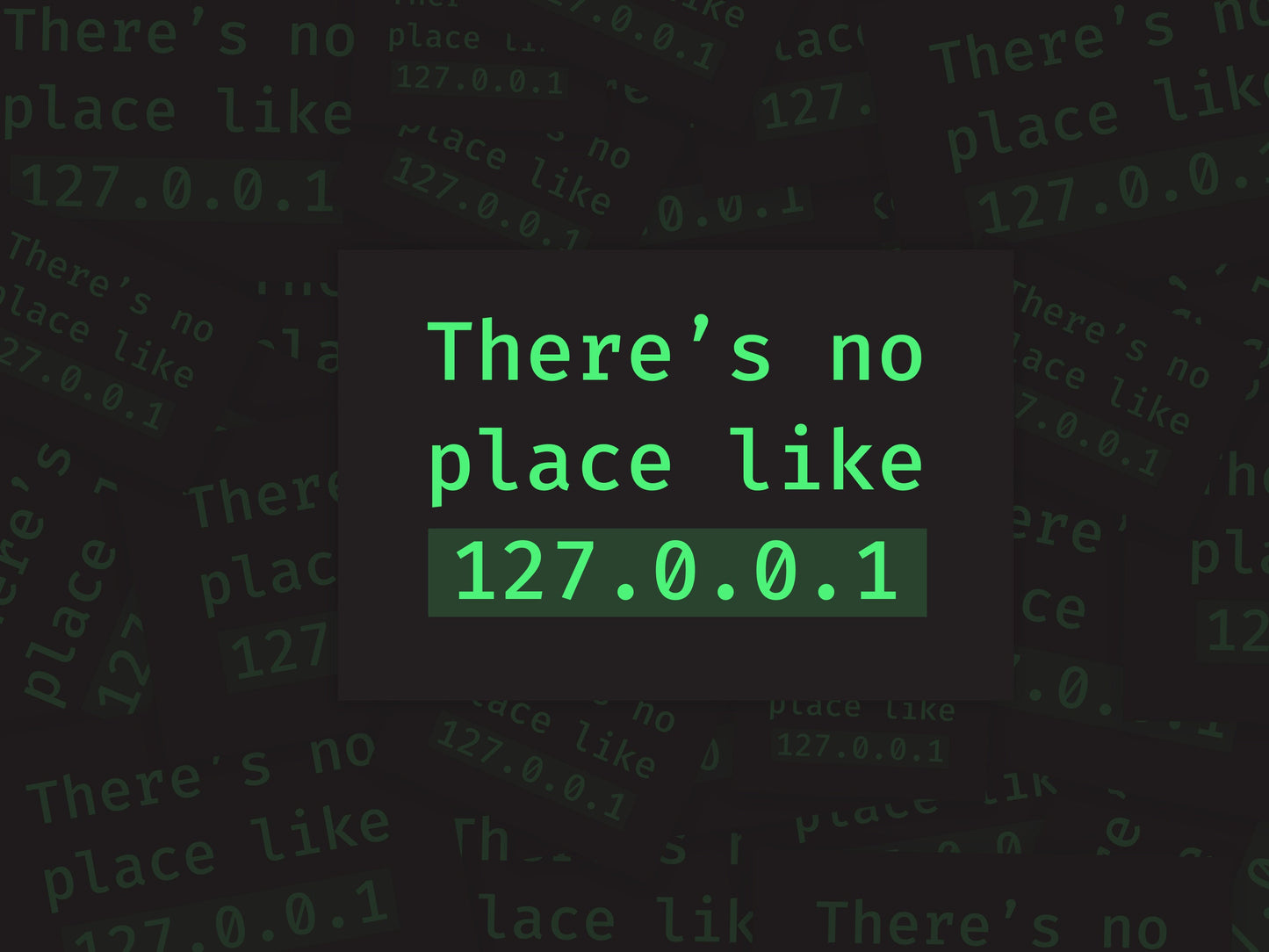 127.0.0.1 Sticker - Funny Tech, No Place Like Home