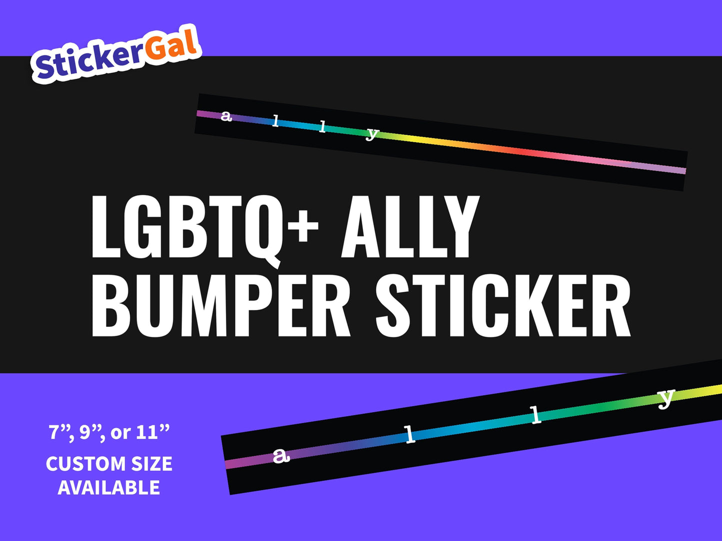 LGBTQ+ Ally Pride Bumper Sticker