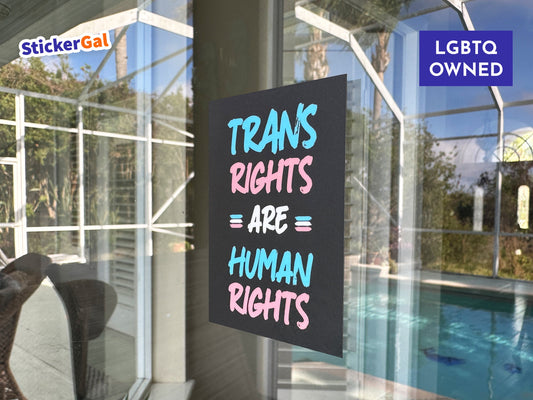 Trans Rights are Human Rights Bumper Sticker | Waterproof Car Decal