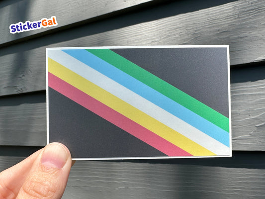Disability Pride Flag Sticker - Weatherproof Vinyl Decal