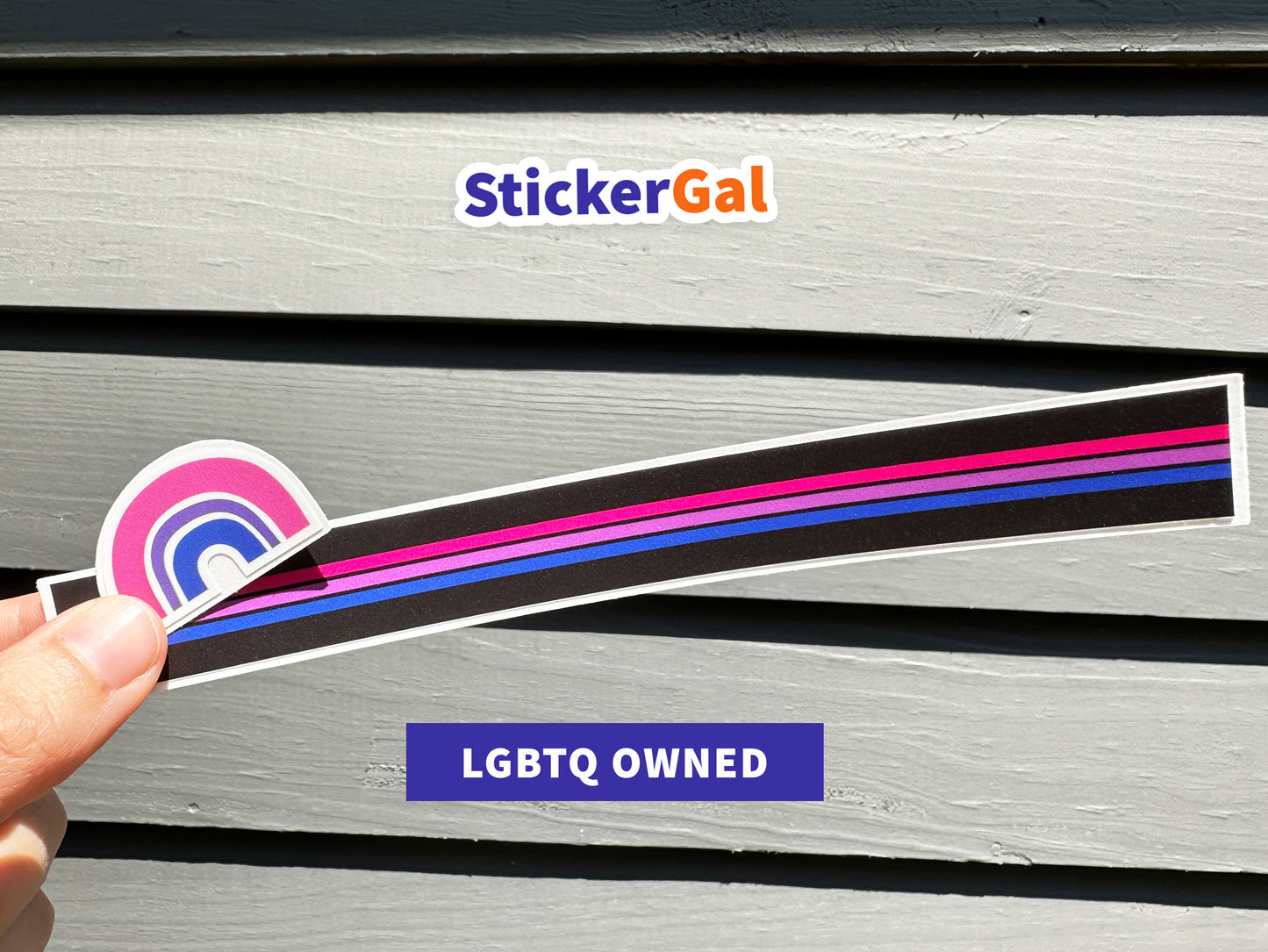 Subtle Bi Pride Stickers – Bisexual Pride Stripe Car Decal