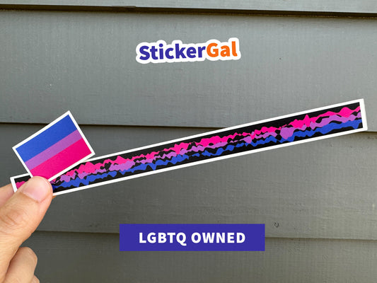 Bi Pride Stickers – Bisexual Pride Bumper Sticker Stripe | Subtle Car Decal