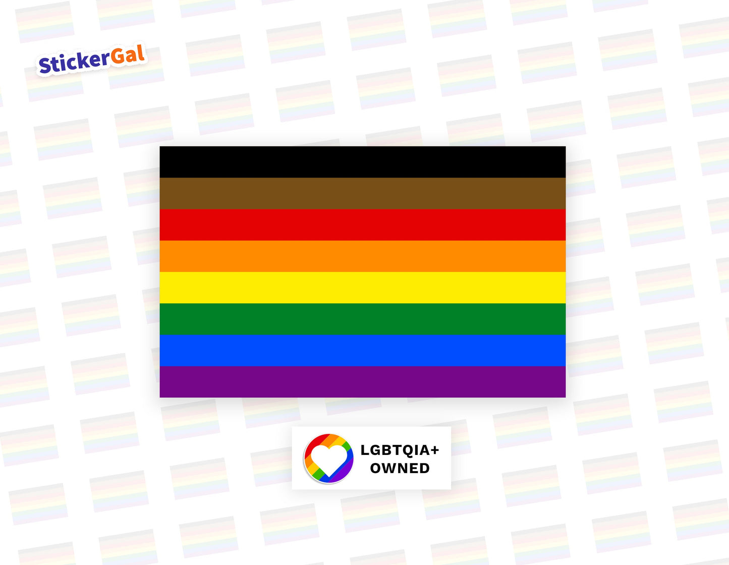 Philly Pride Flag Laminated Sticker