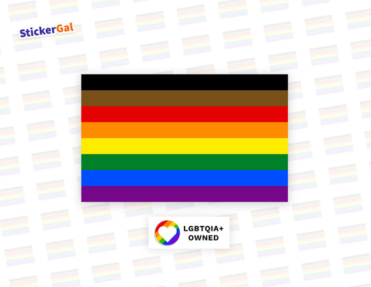 Philly Pride Flag Laminated Sticker