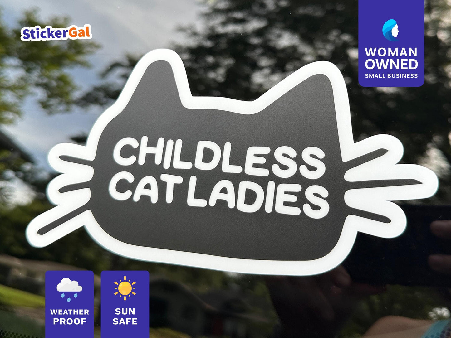 Childless Cat Ladies Sticker | Feminist Bumper Decal