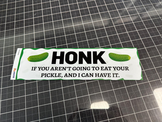 Funny Pickle Bumper Sticker | Foodie Humor, Waterproof Vinyl