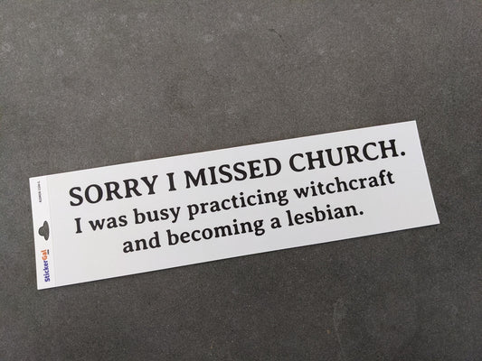 Witchcraft Lesbian Funny Bumper Sticker - Lesbian Bumper Stickers